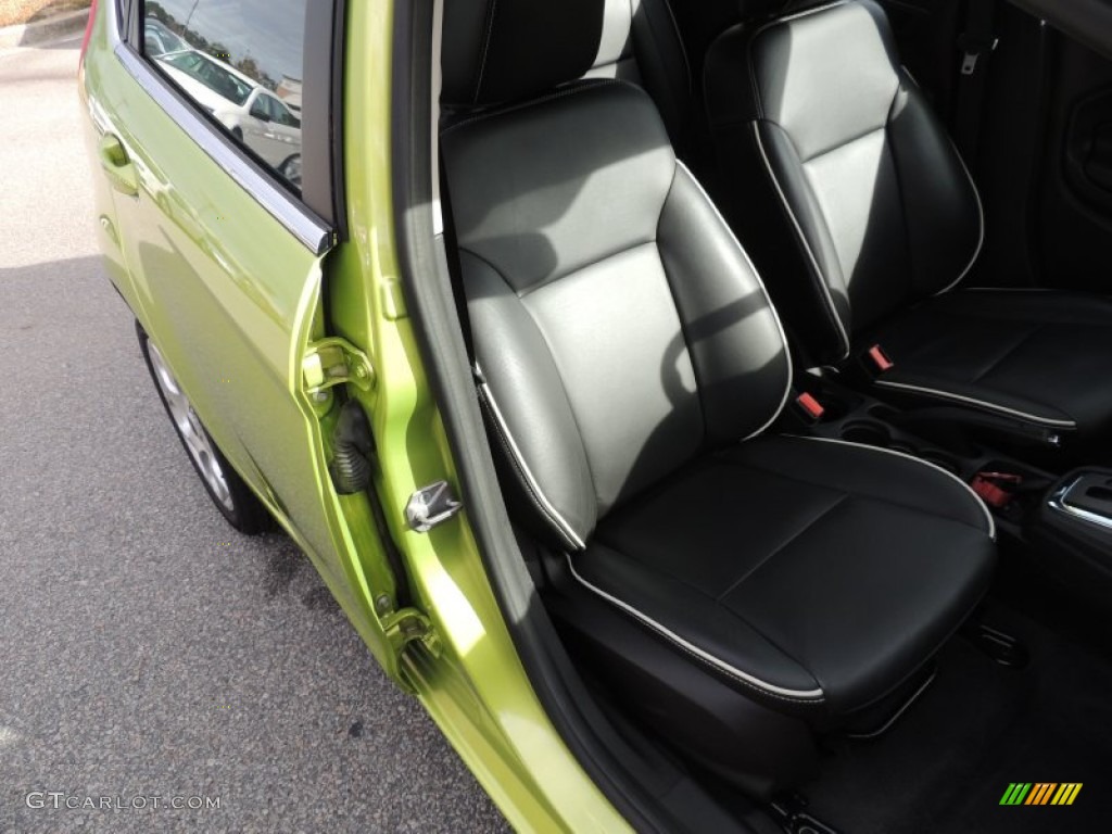 2011 Fiesta SES Hatchback - Lime Squeeze Metallic / Charcoal Black Leather photo #9