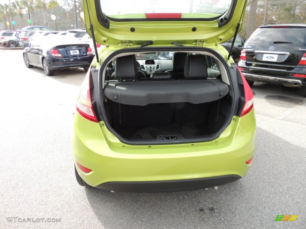 2011 Fiesta SES Hatchback - Lime Squeeze Metallic / Charcoal Black Leather photo #15