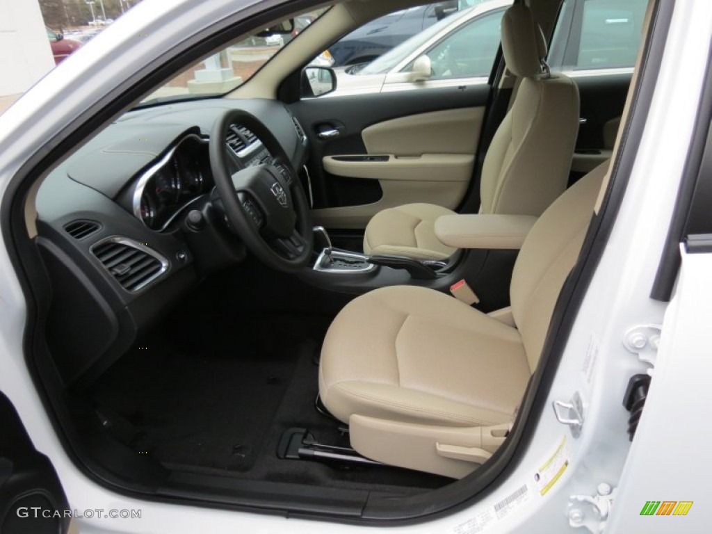 Black/Light Frost Beige Interior 2013 Dodge Avenger SE Photo #75765638