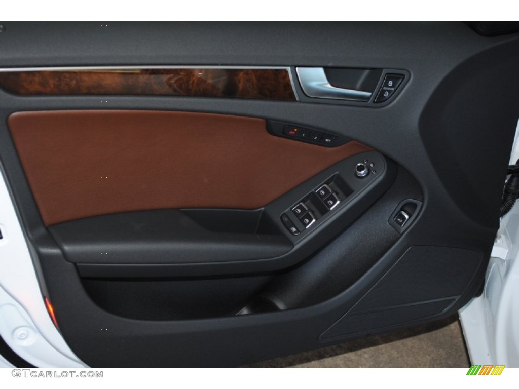 2013 Audi A4 2.0T Sedan Chestnut Brown Door Panel Photo #75766302