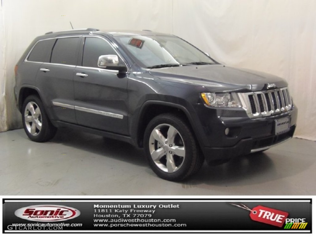 2012 Grand Cherokee Overland 4x4 - Mineral Gray Metallic / New Saddle/Black photo #1