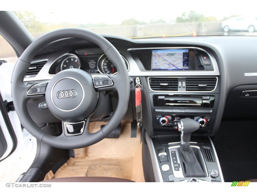 2013 Audi A5 2.0T quattro Coupe Chestnut Brown Dashboard Photo #75768455
