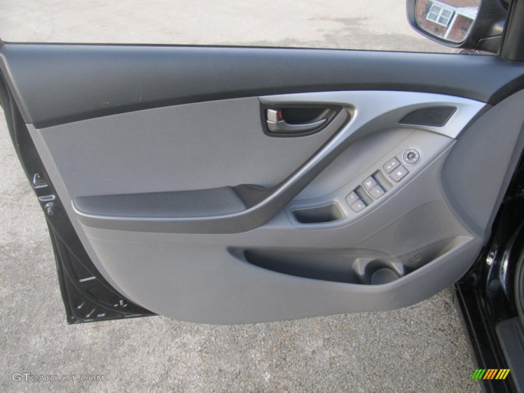 2012 Elantra Limited - Midnight Black / Gray photo #7