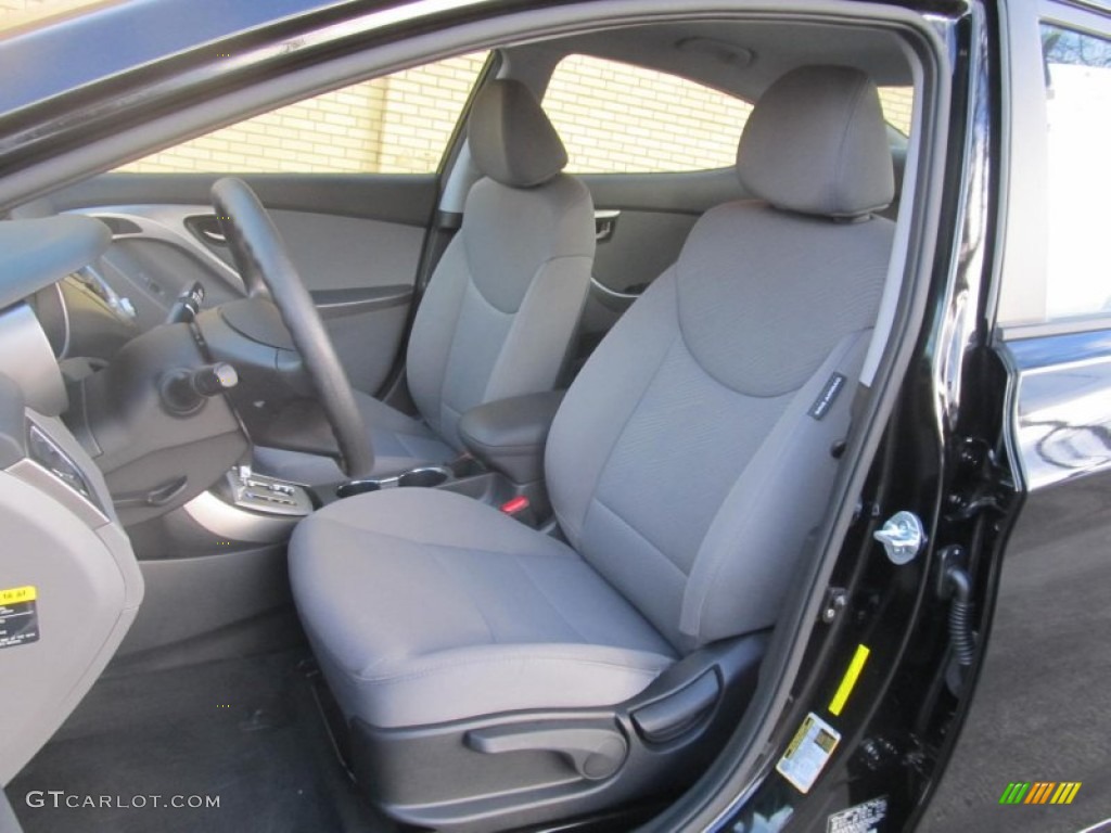 2012 Elantra Limited - Midnight Black / Gray photo #8