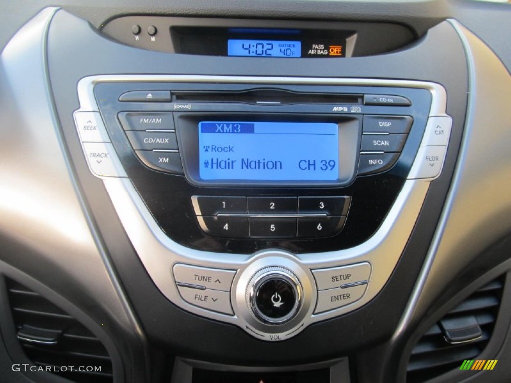 2012 Elantra Limited - Midnight Black / Gray photo #11