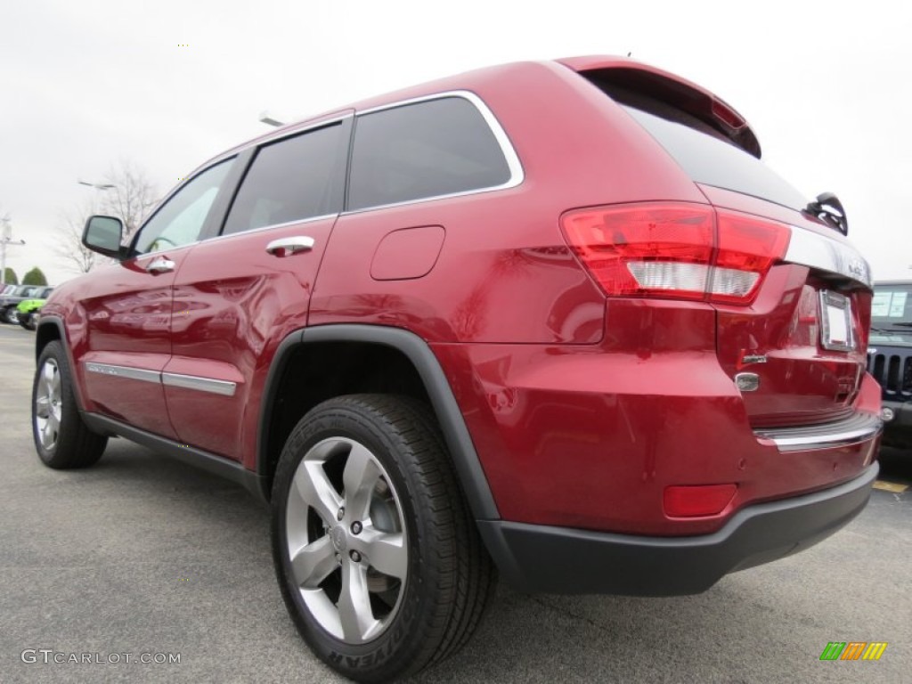 2013 Grand Cherokee Overland - Deep Cherry Red Crystal Pearl / Dark Frost Beige/Light Frost Beige photo #2