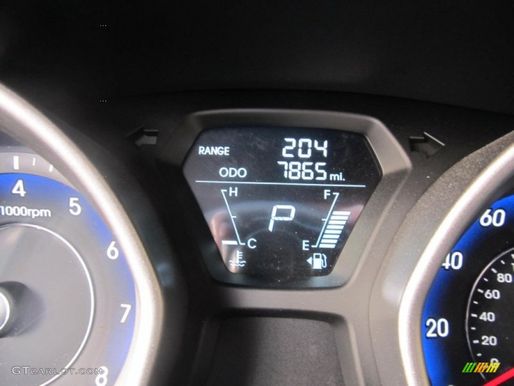 2012 Elantra Limited - Midnight Black / Gray photo #15