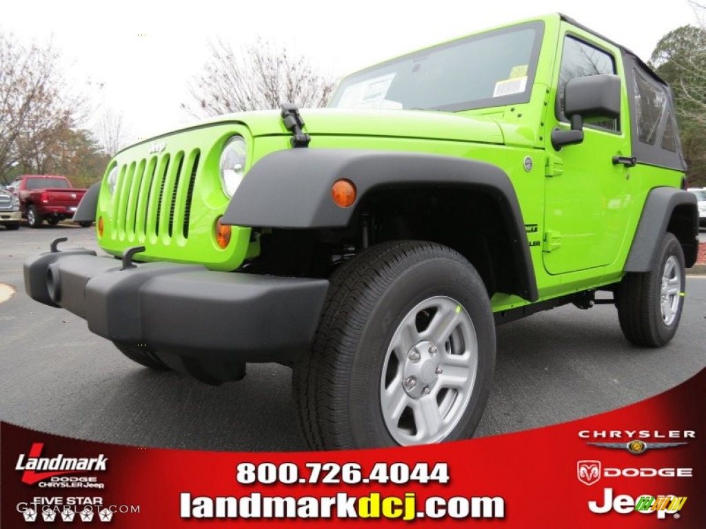 2013 Wrangler Sport 4x4 - Gecko Green / Black photo #1