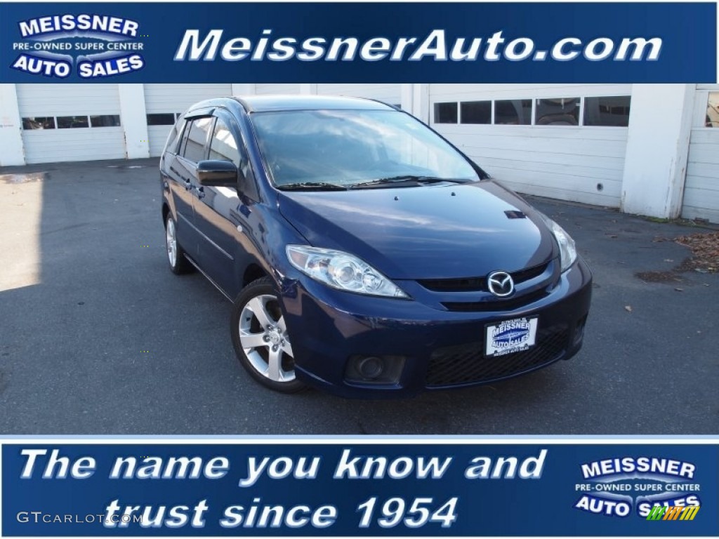 2006 MAZDA5 Sport - Strato Blue Mica / Black photo #1