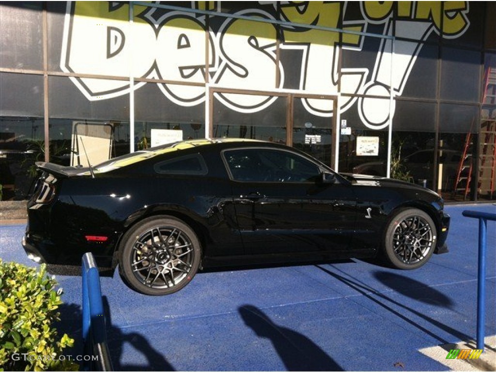 Black 2013 Ford Mustang Shelby GT500 SVT Performance Package Coupe Exterior Photo #75772957