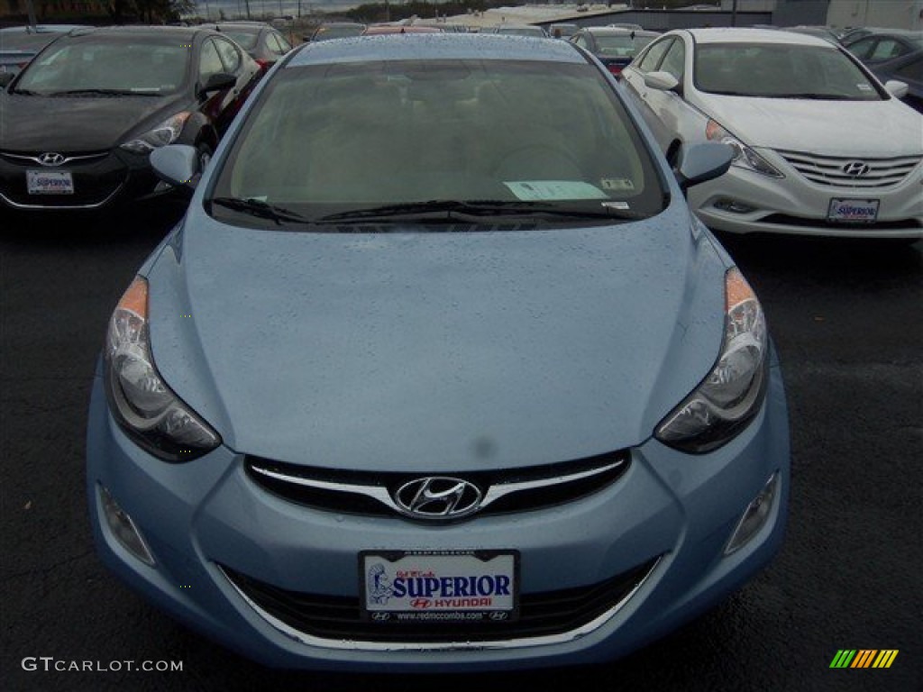 2013 Elantra GLS - Blue Sky Metallic / Beige photo #1