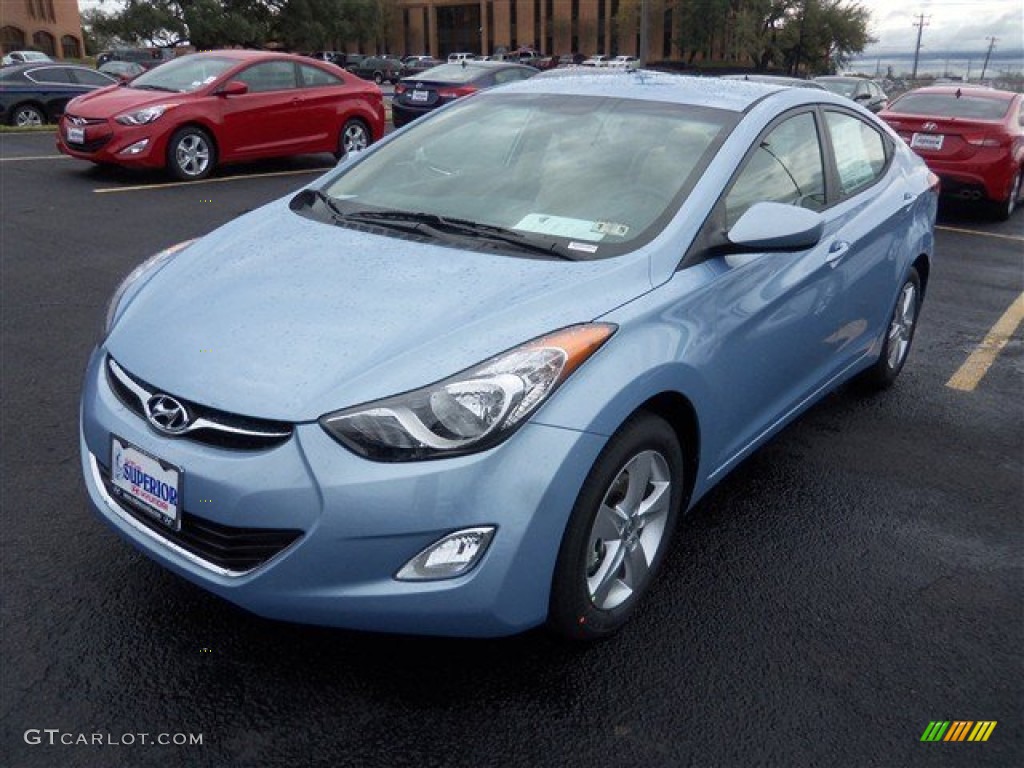 2013 Elantra GLS - Blue Sky Metallic / Beige photo #2