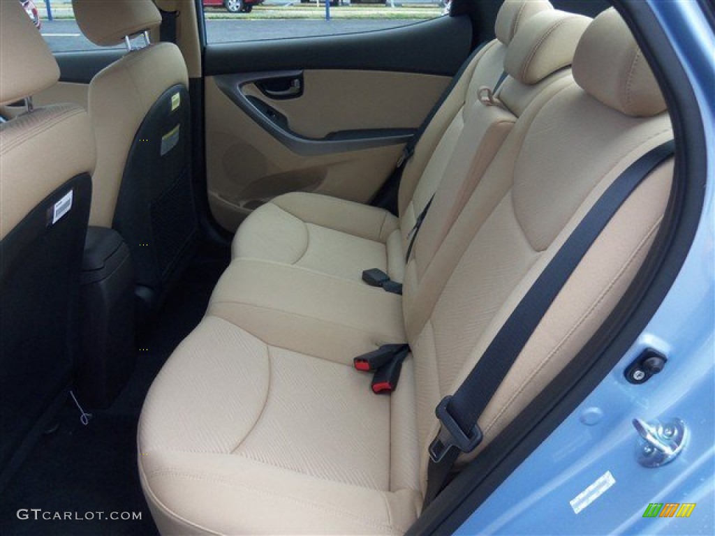 2013 Elantra GLS - Blue Sky Metallic / Beige photo #11