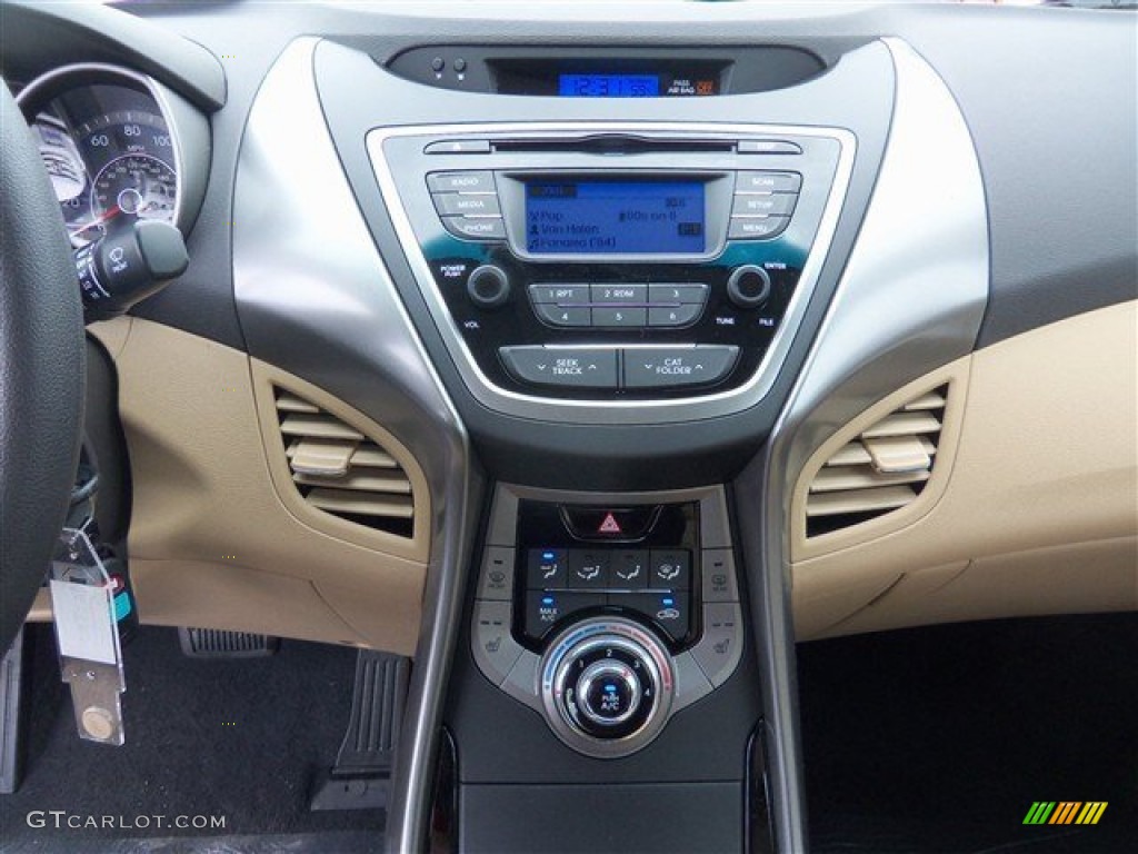 2013 Elantra GLS - Blue Sky Metallic / Beige photo #13