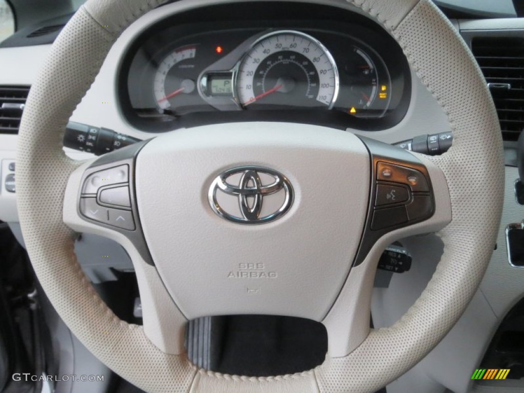 2011 Toyota Sienna SE Dark Charcoal Steering Wheel Photo #75773226