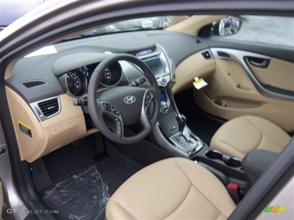 2013 Elantra Limited - Desert Bronze / Beige photo #9