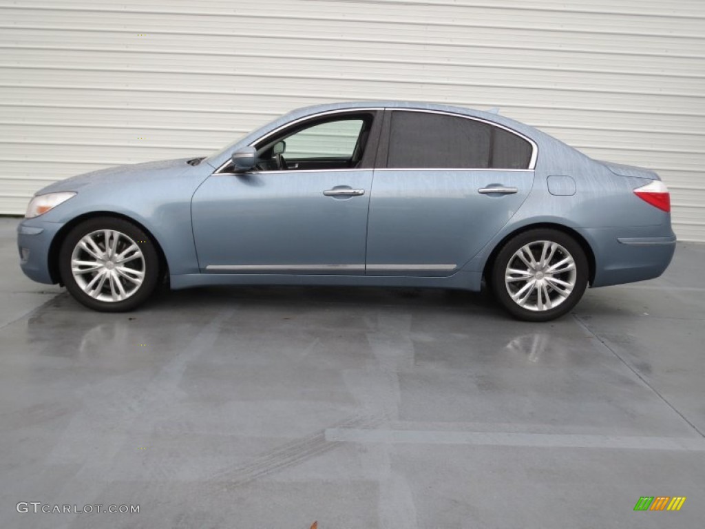 Sterling Blue Metallic 2009 Hyundai Genesis 4.6 Sedan Exterior Photo #75773375