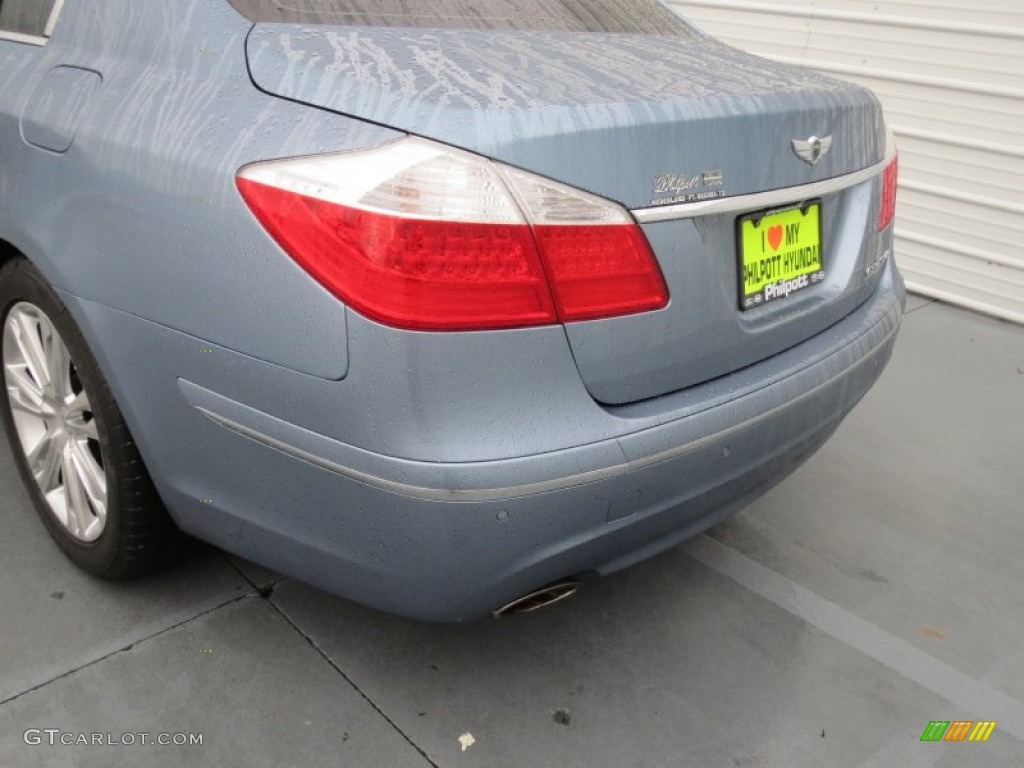 2009 Genesis 4.6 Sedan - Sterling Blue Metallic / Black photo #18