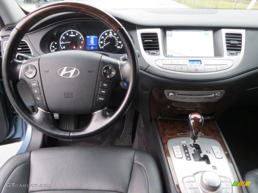 2009 Hyundai Genesis 4.6 Sedan Black Dashboard Photo #75773790