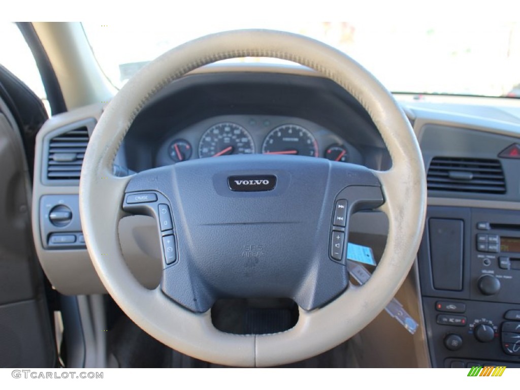 2001 Volvo V70 XC AWD Beige Steering Wheel Photo #75773996