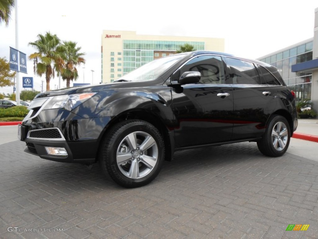 2013 MDX SH-AWD Technology - Crystal Black Pearl / Parchment photo #3
