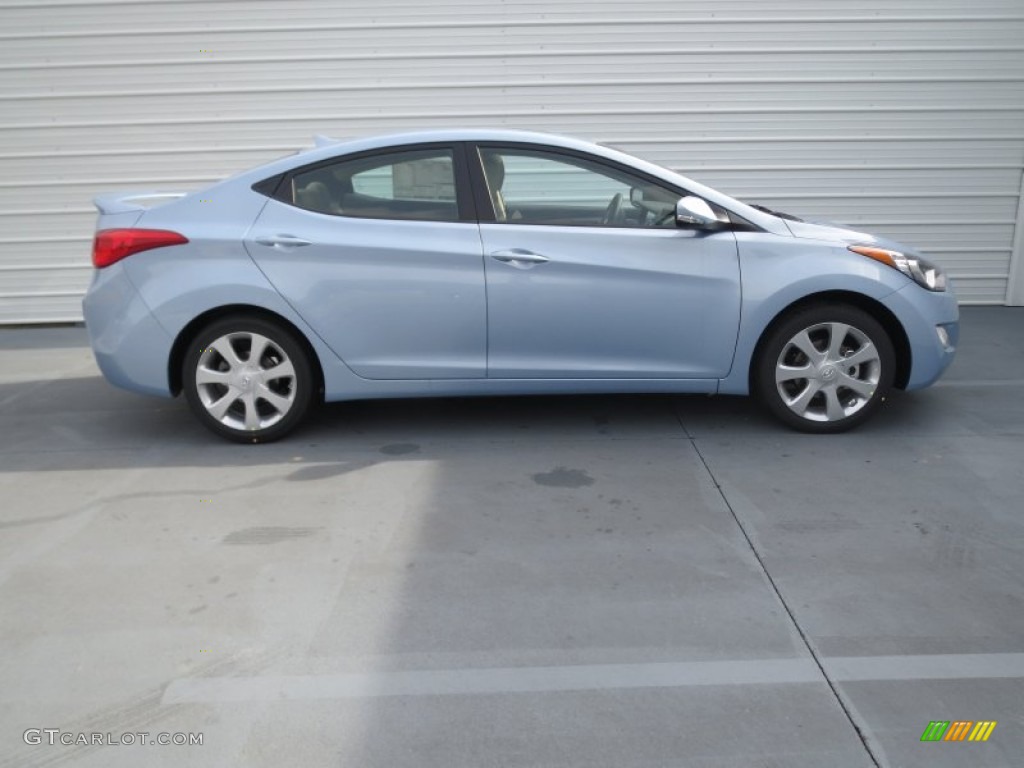 2013 Elantra Limited - Blue Sky Metallic / Beige photo #2