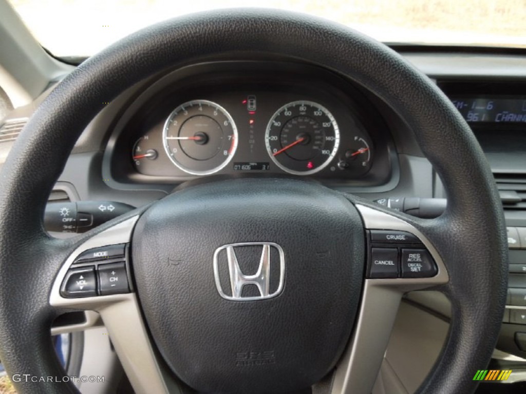 2010 Honda Accord LX Sedan Gray Steering Wheel Photo #75776912