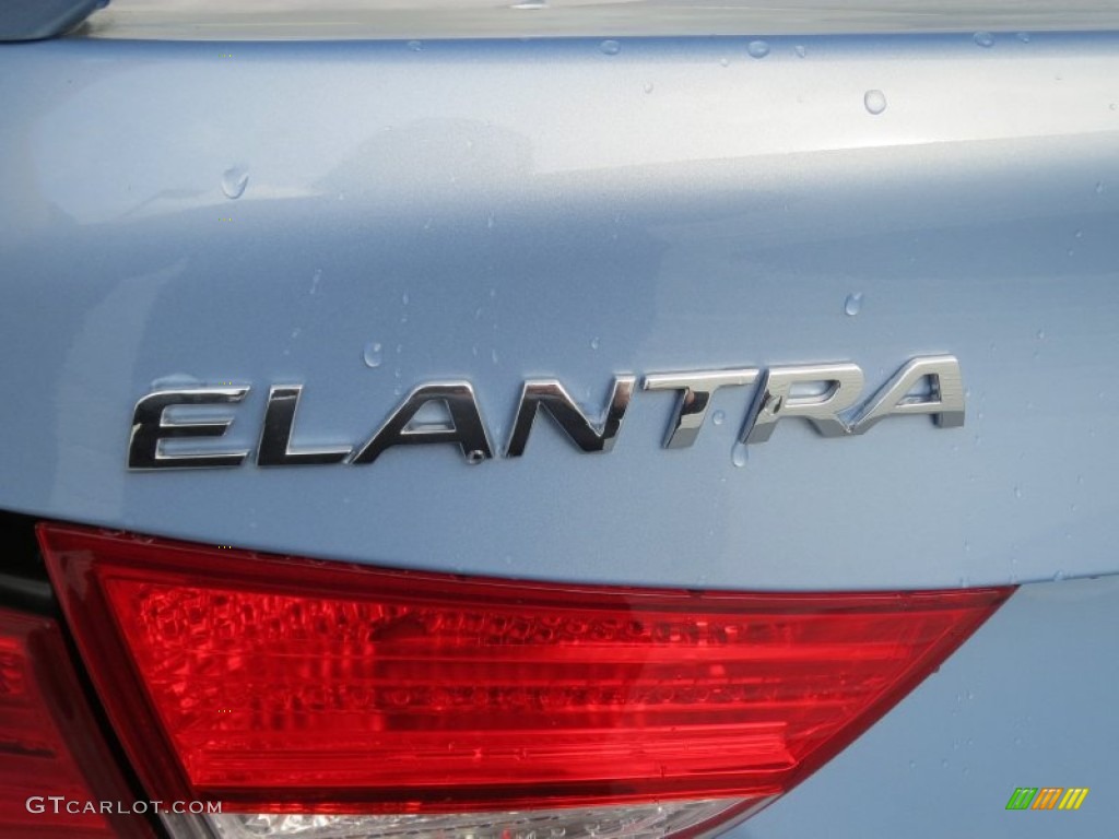 2013 Elantra Limited - Blue Sky Metallic / Beige photo #13