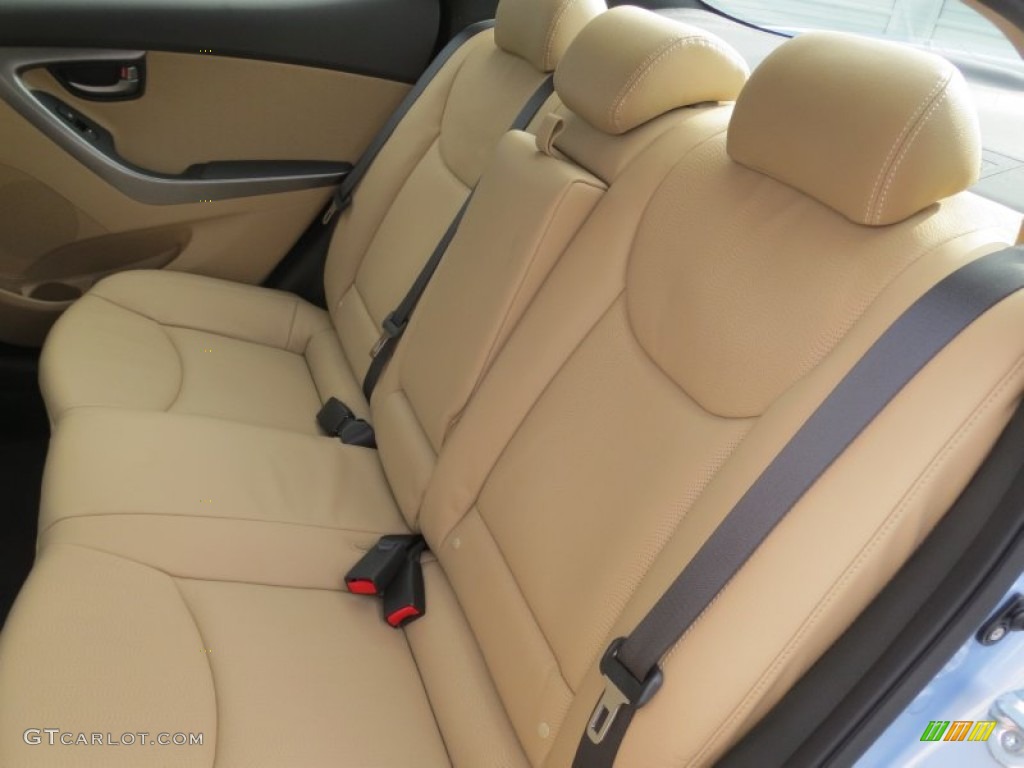 2013 Elantra Limited - Blue Sky Metallic / Beige photo #20