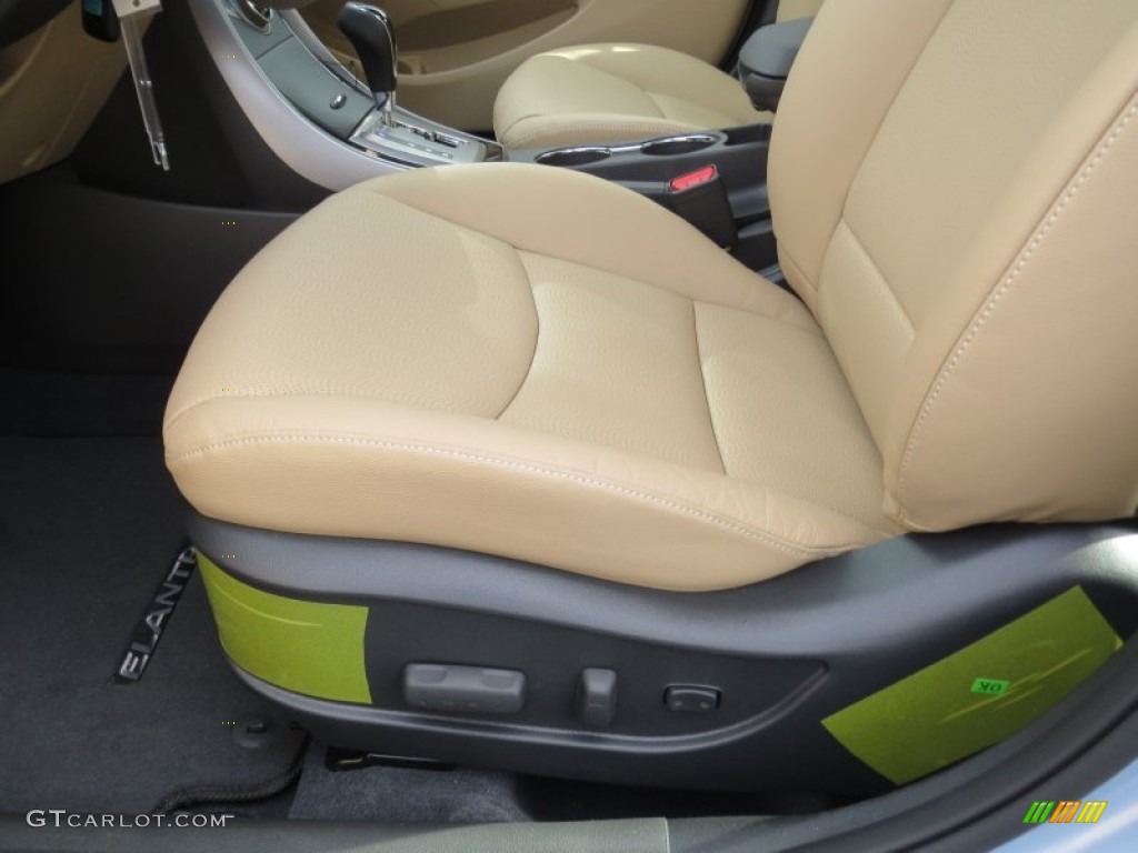 2013 Elantra Limited - Blue Sky Metallic / Beige photo #24