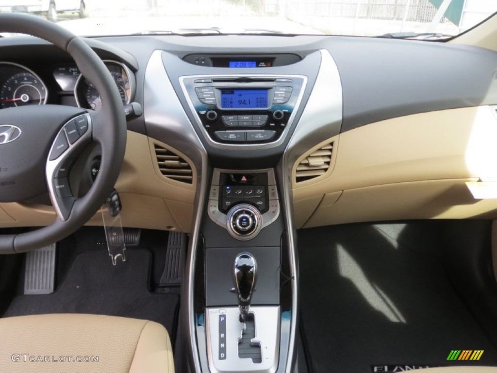2013 Elantra Limited - Blue Sky Metallic / Beige photo #27