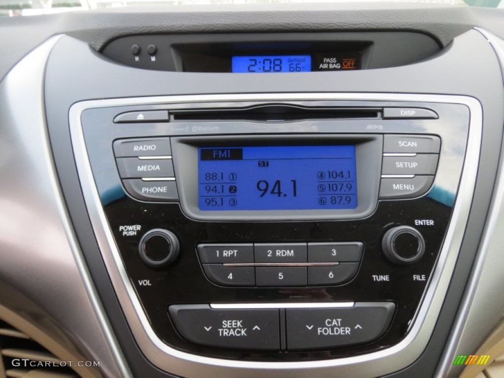 2013 Elantra Limited - Blue Sky Metallic / Beige photo #28