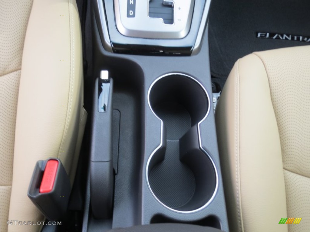 2013 Elantra Limited - Blue Sky Metallic / Beige photo #31