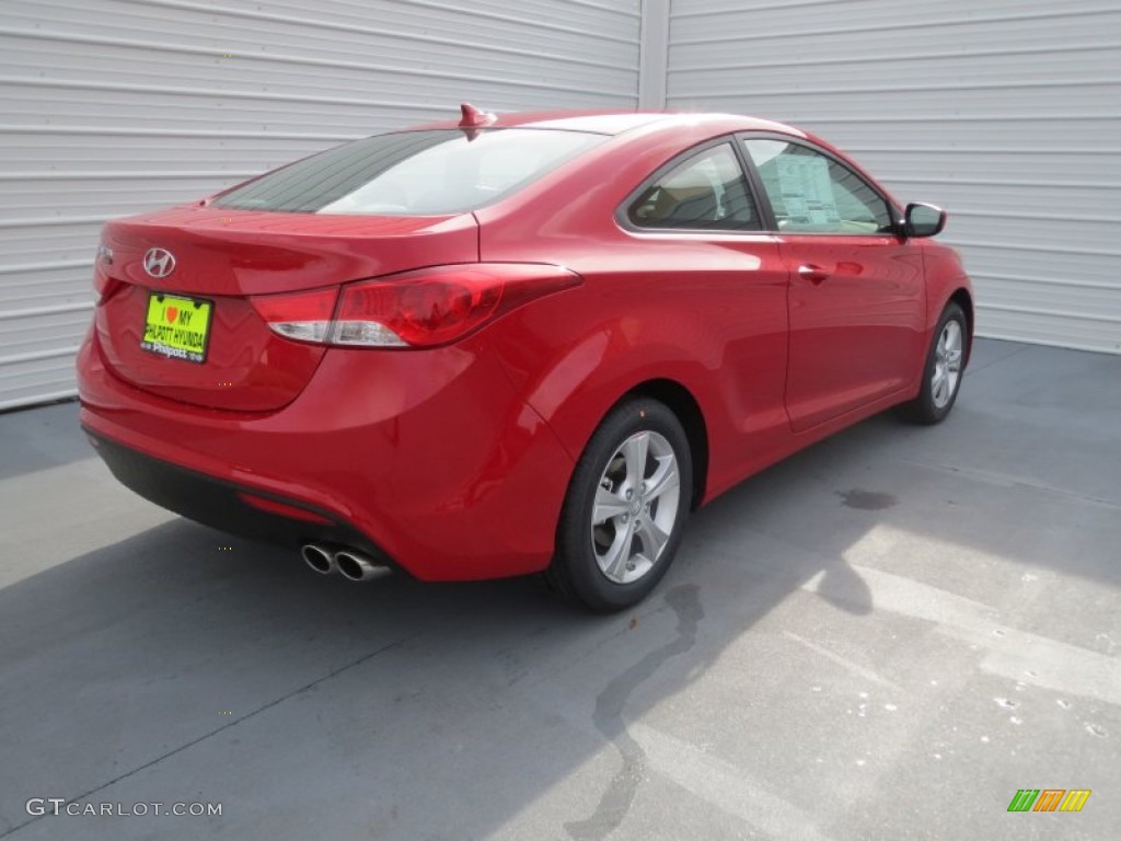 2013 Elantra Coupe GS - Volcanic Red / Gray photo #3