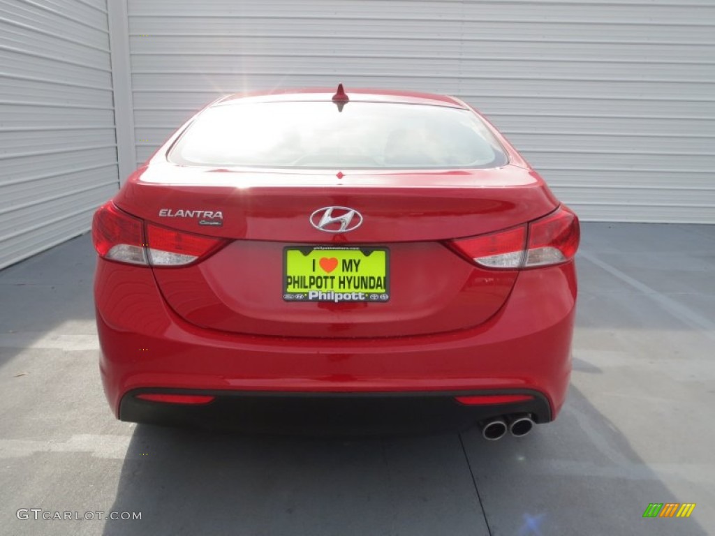 2013 Elantra Coupe GS - Volcanic Red / Gray photo #4