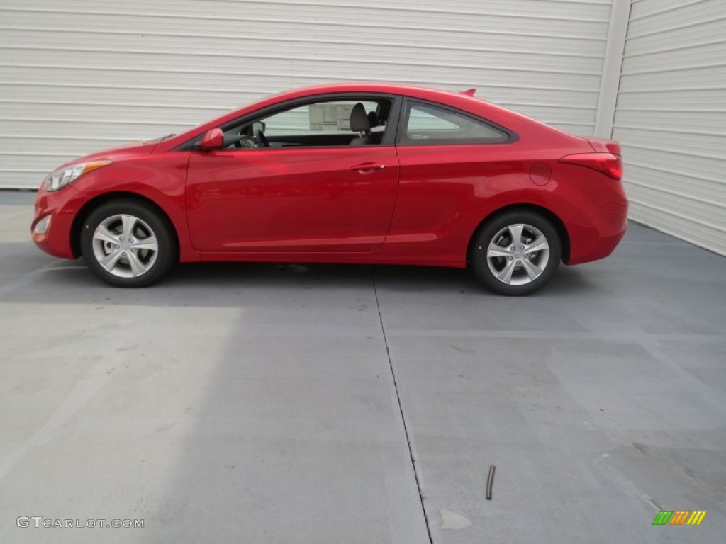 2013 Elantra Coupe GS - Volcanic Red / Gray photo #5