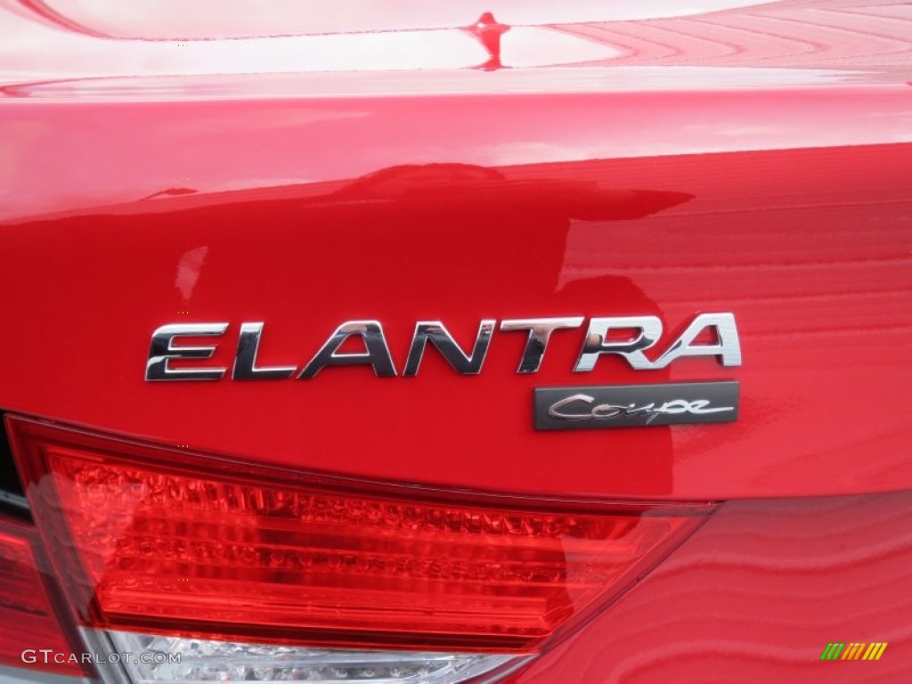 2013 Elantra Coupe GS - Volcanic Red / Gray photo #13