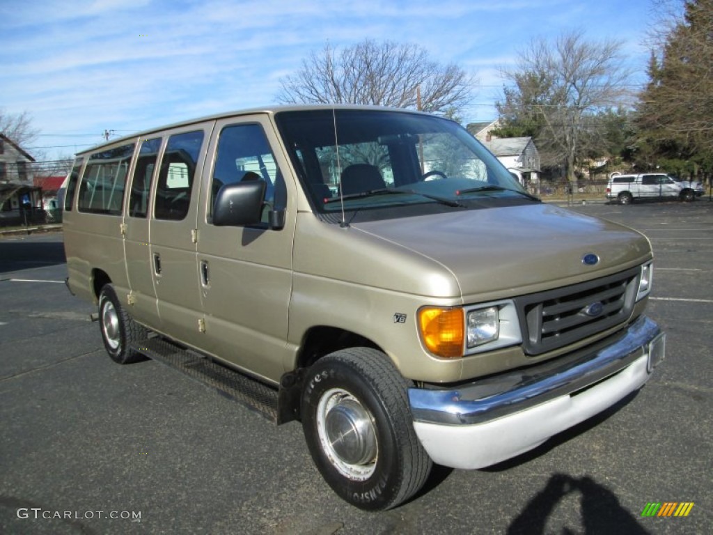 1999 E Series Van E350 Super Duty XL Extended Passenger - Harvest Gold Metallic / Medium Graphite photo #11