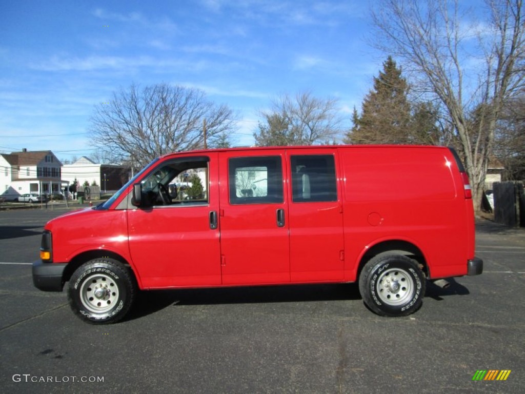 2003 Express 2500 Cargo Van - Victory Red / Medium Dark Pewter photo #4