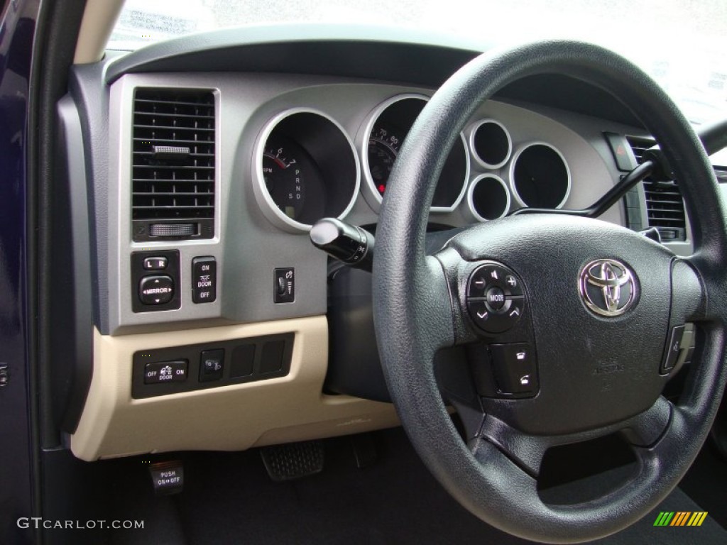 2012 Tundra TRD Sport Double Cab - Nautical Blue Metallic / Sand Beige photo #11