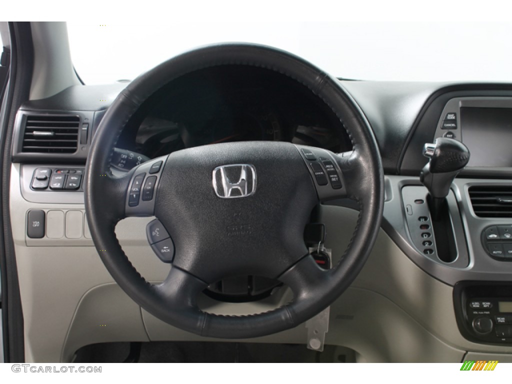 2007 Honda Odyssey EX-L Gray Steering Wheel Photo #75784742