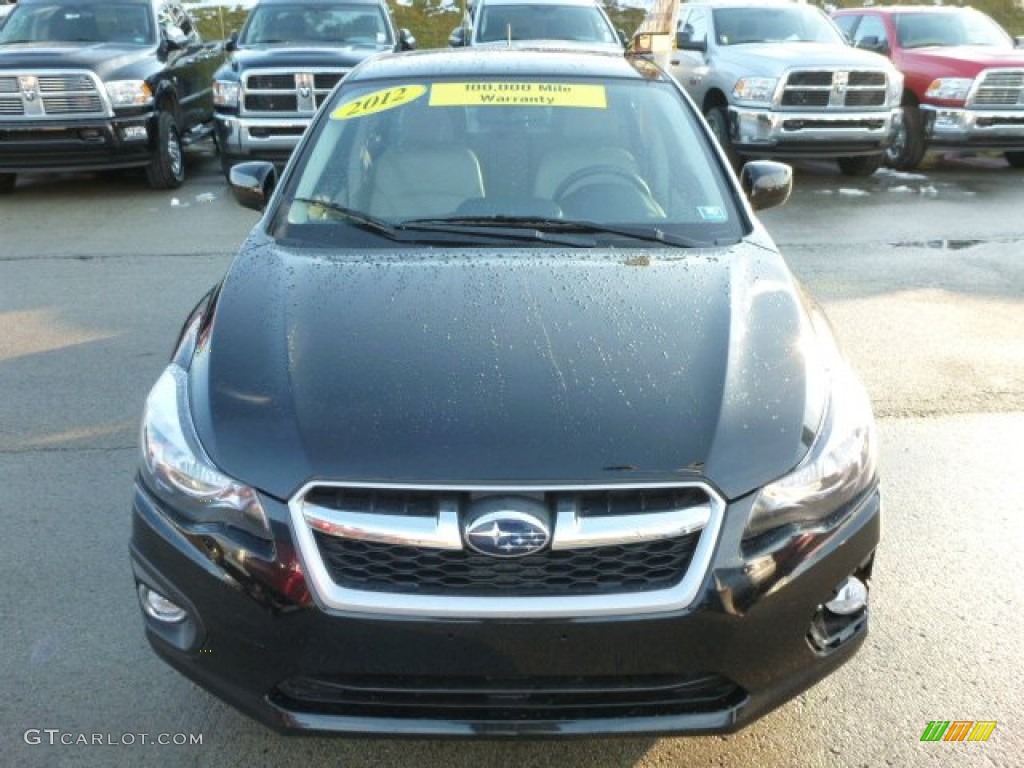 2012 Impreza 2.0i Limited 4 Door - Obsidian Black Pearl / Ivory photo #8