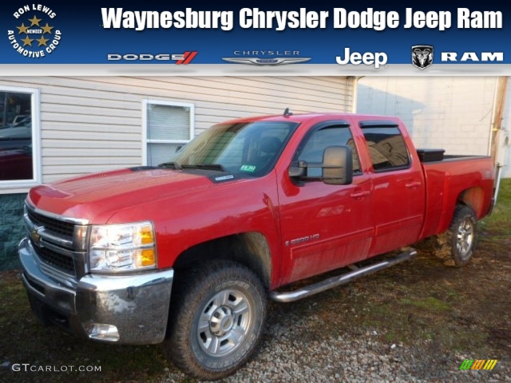 2009 Silverado 2500HD LTZ Crew Cab 4x4 - Victory Red / Ebony photo #1