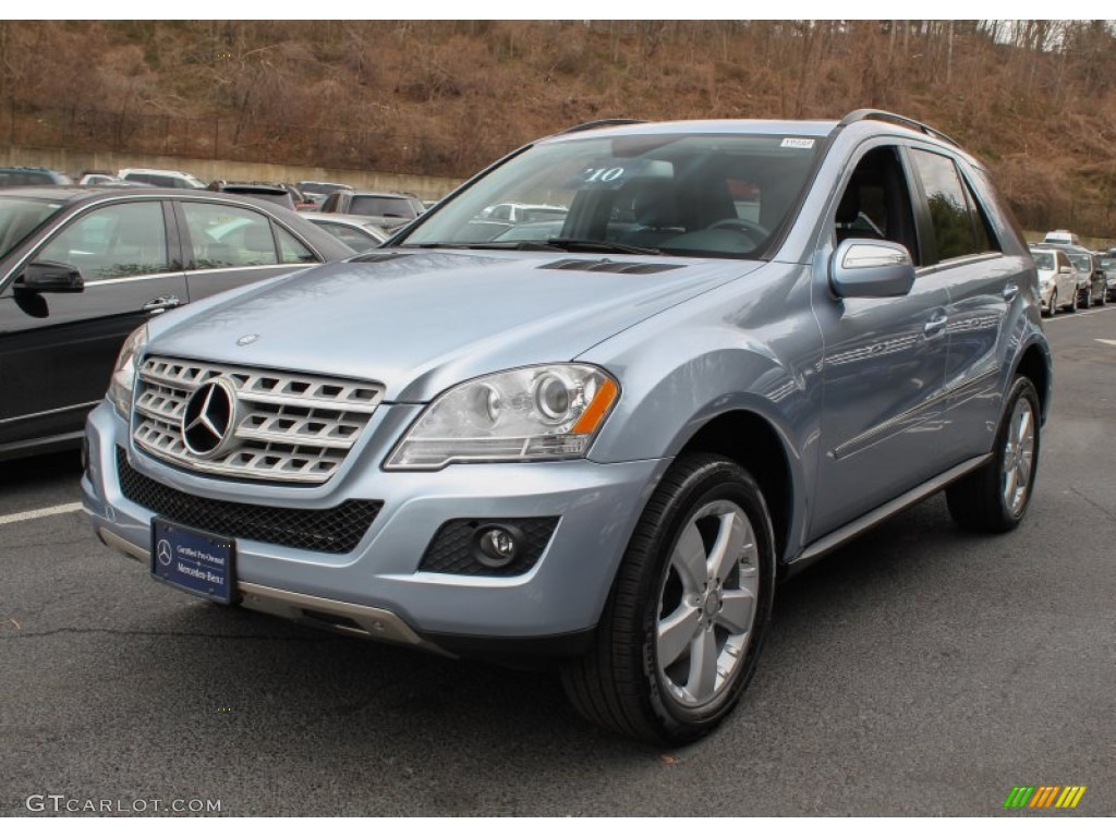 2010 ML 350 4Matic - Alpine Rain Metallic / Black photo #1