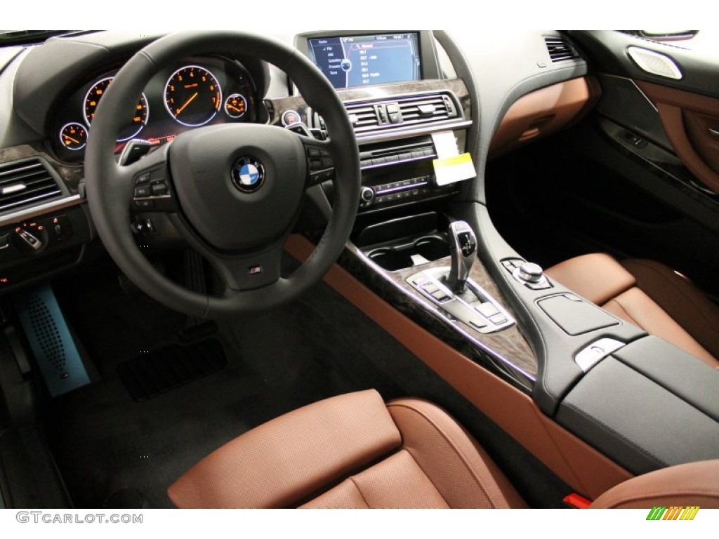 Cinnamon Brown Interior 2013 BMW 6 Series 640i Coupe Photo #75789312