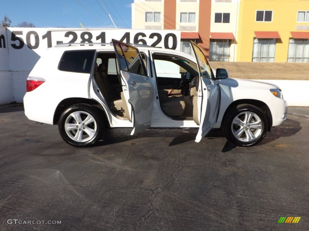 2010 Highlander Limited - Blizzard White Pearl / Sand Beige photo #12