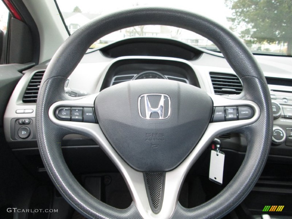 2008 Honda Civic EX Coupe Gray Steering Wheel Photo #75789598