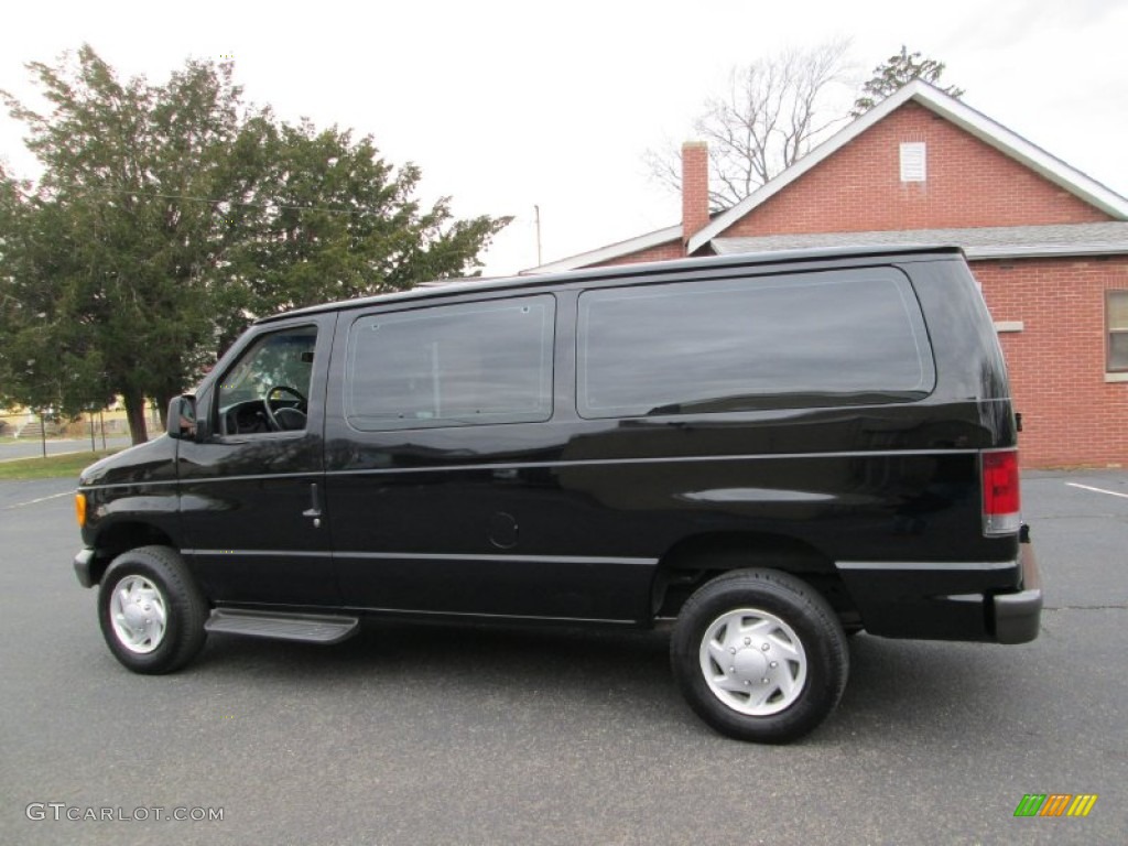 2007 E Series Van E350 Super Duty XL Passenger - Black / Medium Flint Grey photo #4