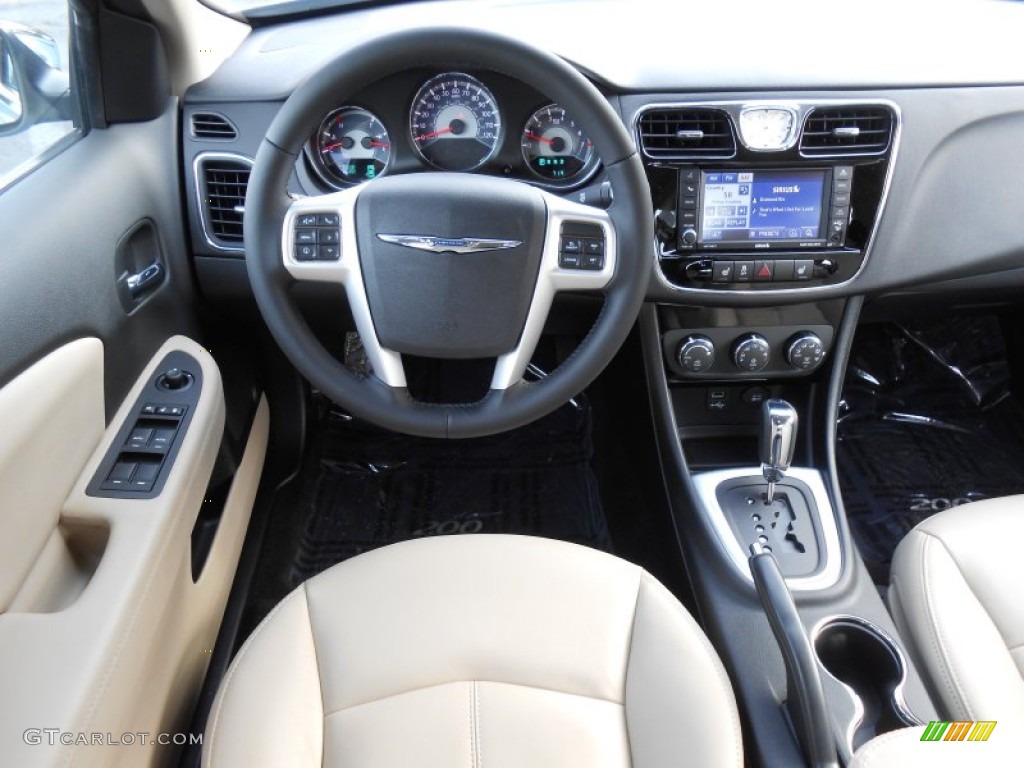 2012 Chrysler 200 Limited Sedan Black/Light Frost Dashboard Photo #75789967