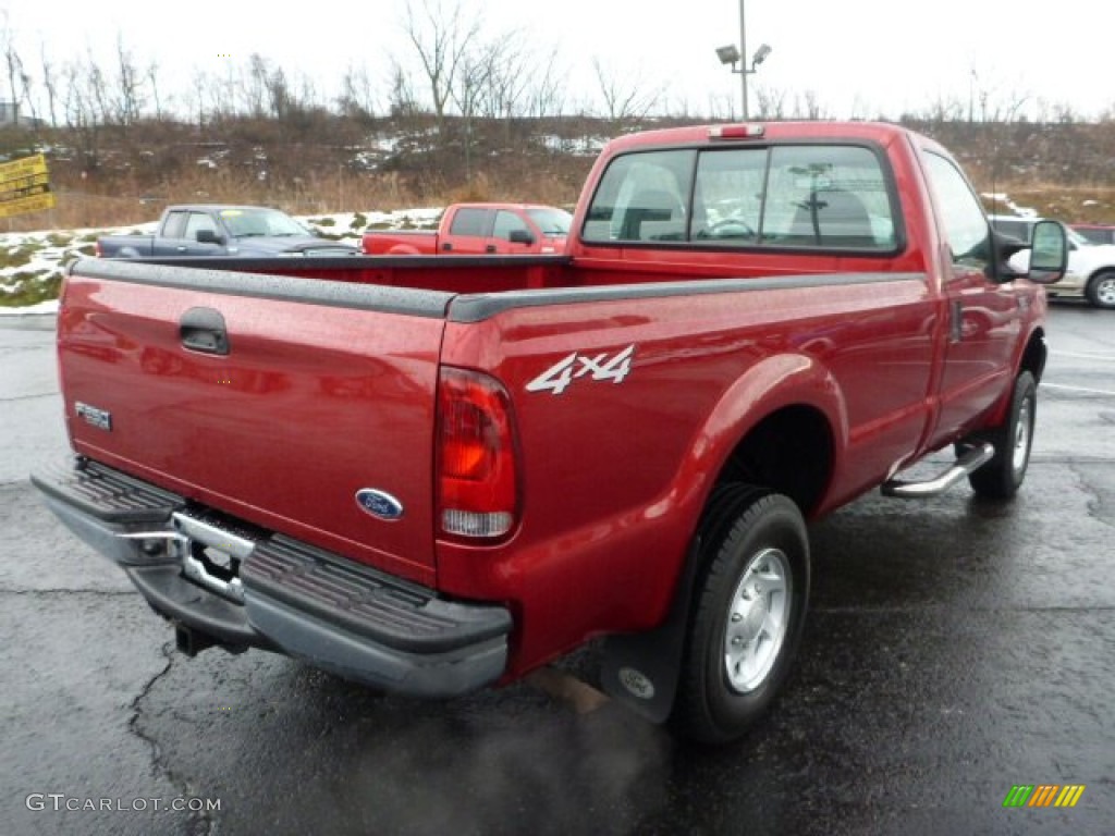 2003 F250 Super Duty XL Regular Cab 4x4 - Toreador Red Metallic / Medium Flint Grey photo #2